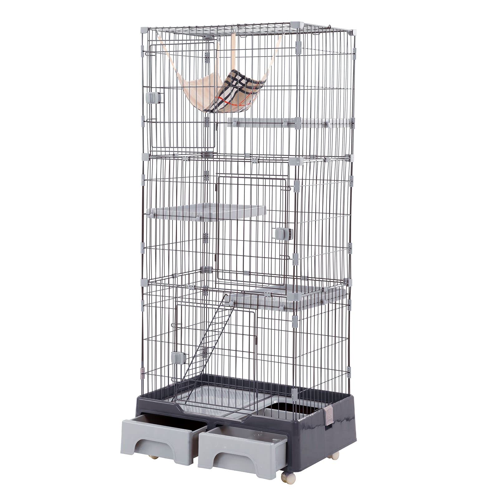 フェレット　小動物用　2段ケージ Amazon.co.jp: 2段式小動物ケージ 組み立て簡単 成体ラット
